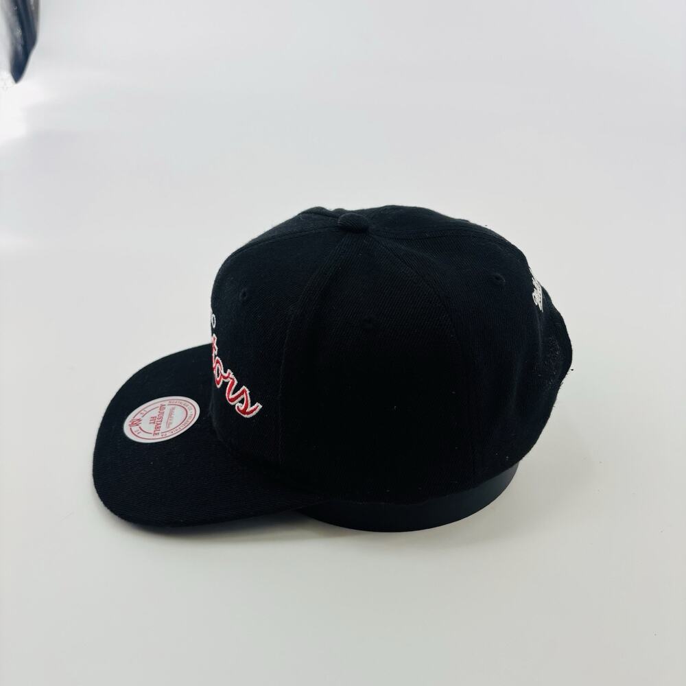 Toronto Raptors Hat Cap SnapBack Mitchell Ness Script NBA Side Patch - Picture 3 of 5